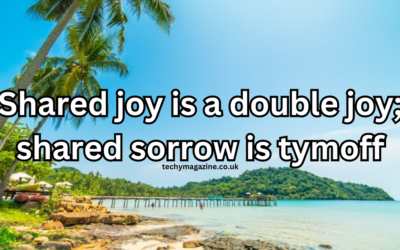 Shared joy is a double joy; shared sorrow is tymoff Shared joy is a double joy; shared sorrow is tymoff